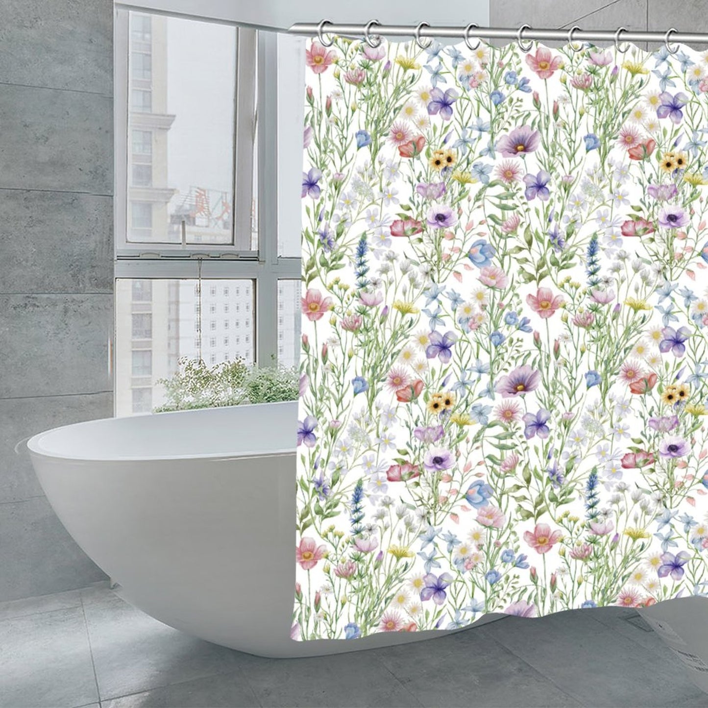Waterproof Shower Curtain - Floral