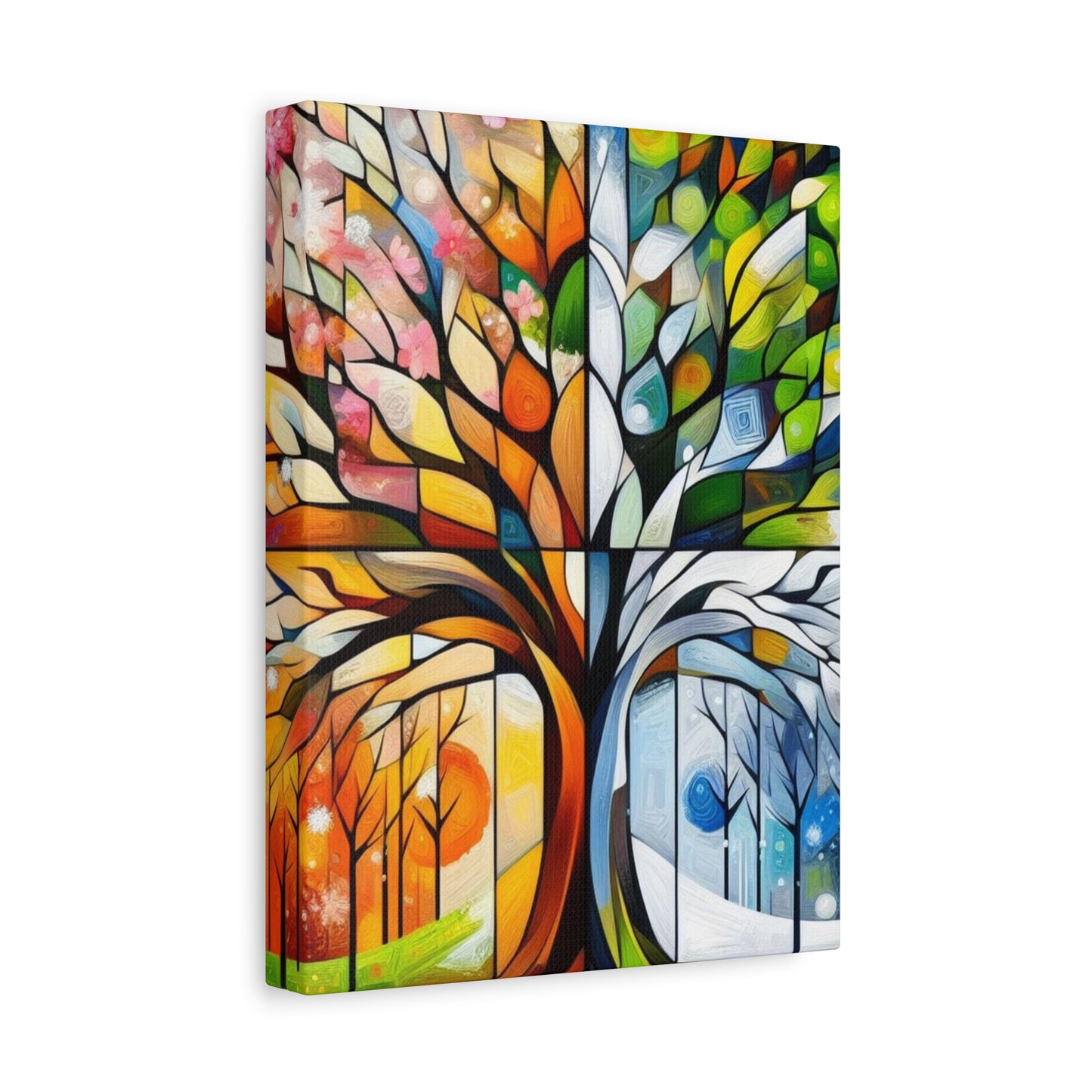 Seasons Tree Matte Canvas Wall Art — Stretched 1.25"