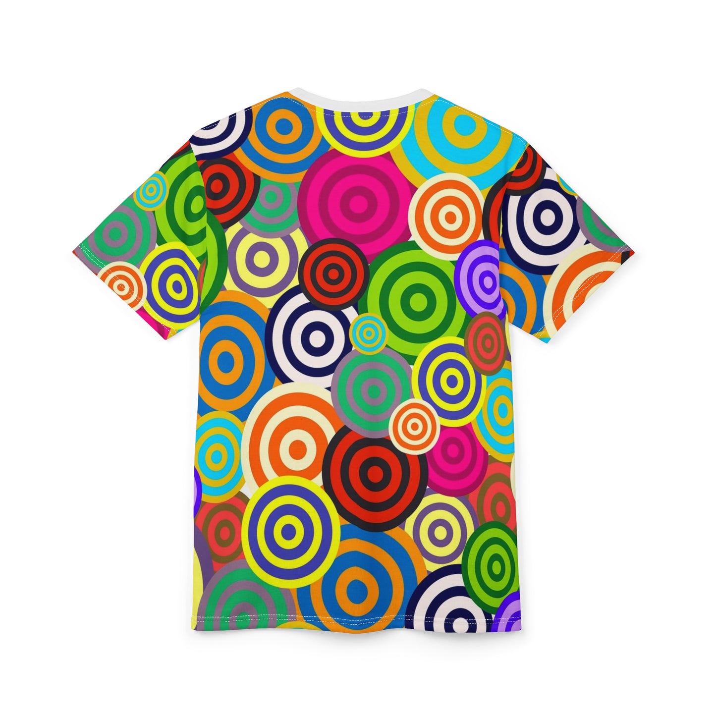 Colorful Circle Pattern Unisex Tee, Vibrant Graphic T-Shirt for Casual Wear