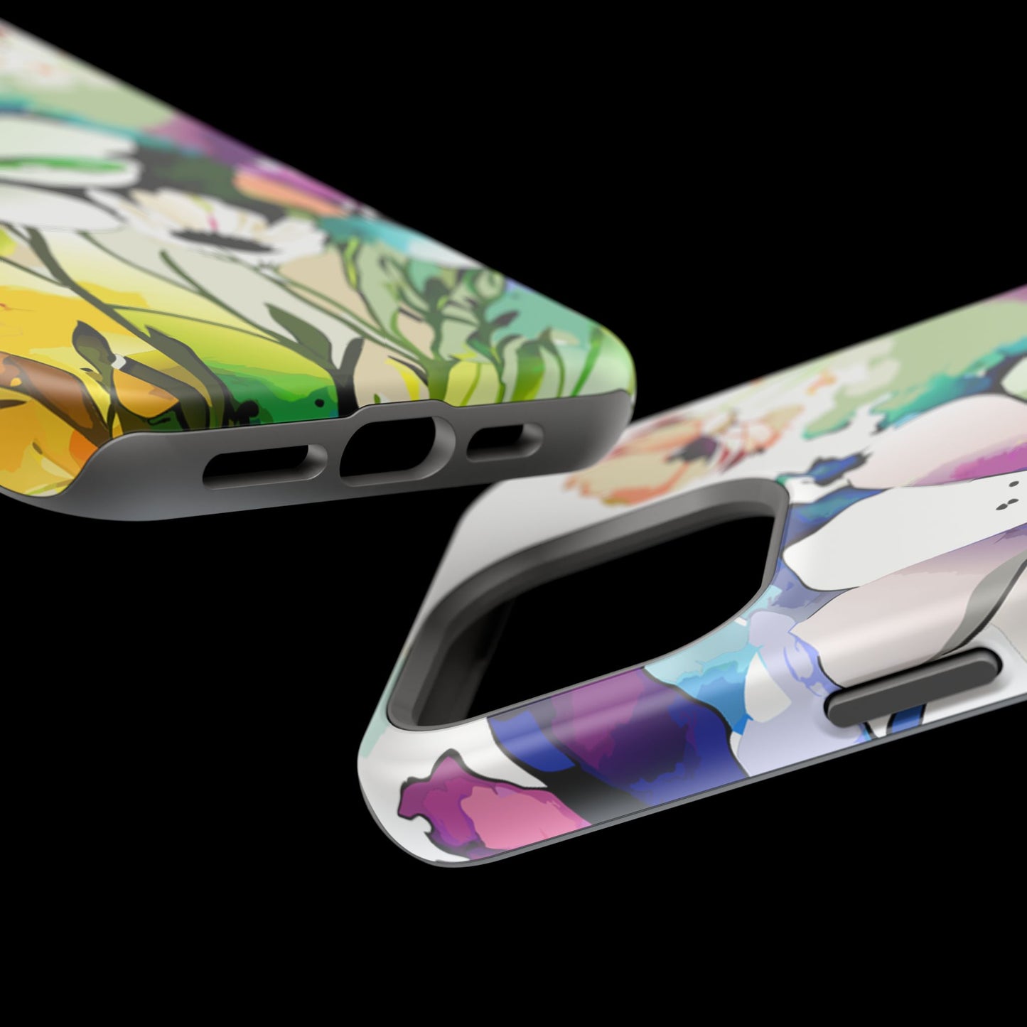 Floral Watercolor Magnetic Phone Case — Impact‑Resistant Protective Cover