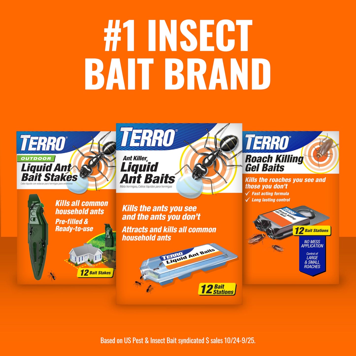TERRO Ant Killer Bait Stations T300B - Liquid Bait to Eliminate Ants - Bait System - 12 Count Stations for Effective Indoor Ant Control