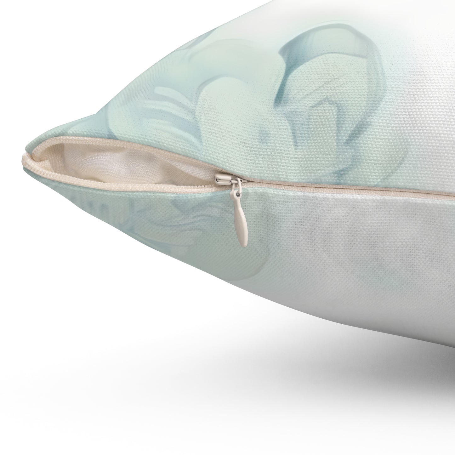 Monogram R Floral Throw Pillow - Pastel Green Decorative Accent