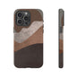 Abstract Earthtone Phone Case — Brown Layered Rugged Tough Case