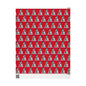 Red Snowman Wrapping Paper Roll – Festive Holiday Gift Wrap with Cute Snowmen Pattern