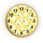 Lemon Pattern Wall Clock – Bright Citrus Kitchen Clock