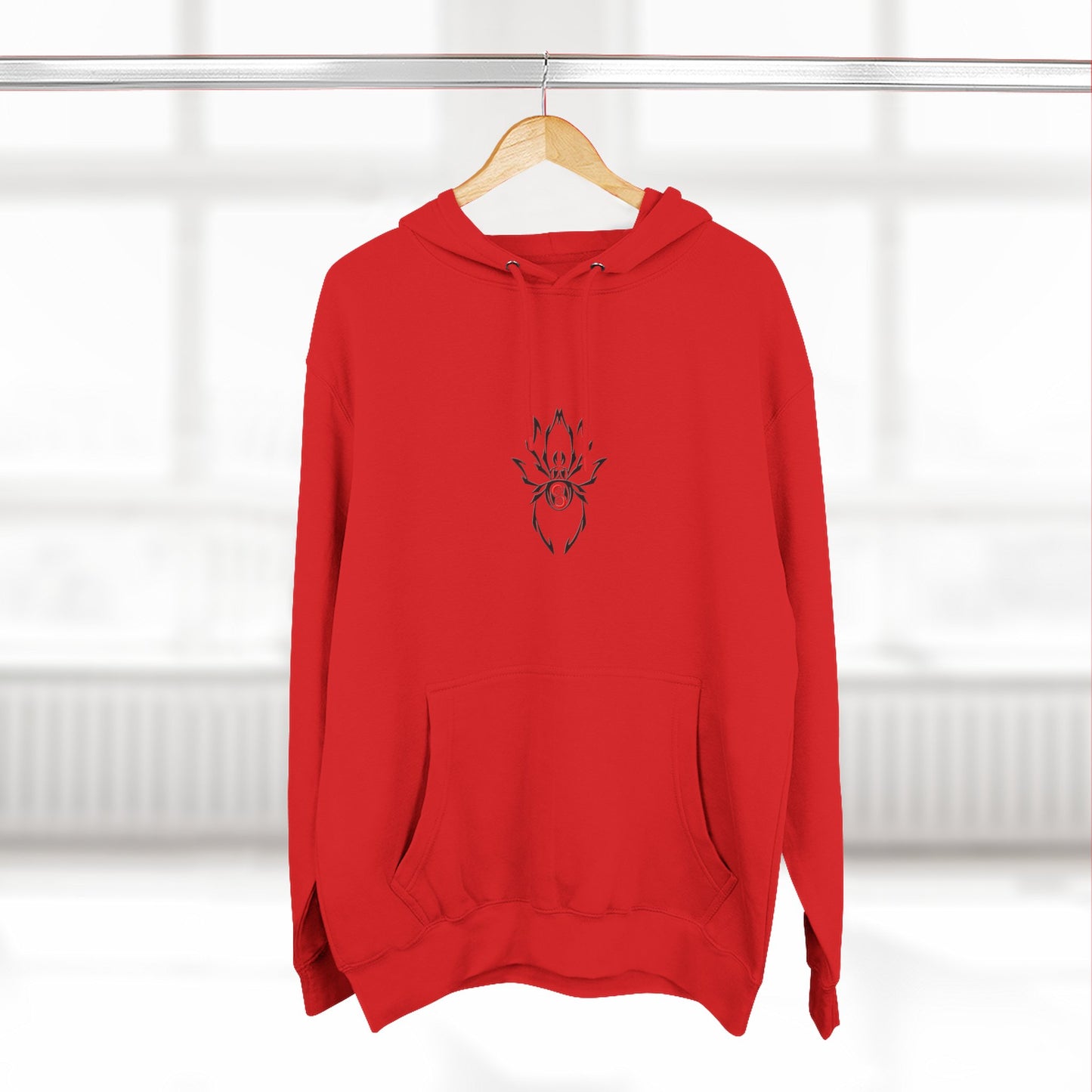 Cozy Spider Fleece Hoodie - Spooky Fashion, Unisex Casual Wear, Halloween Gift, Fall Fashion, Comfortable Layering
