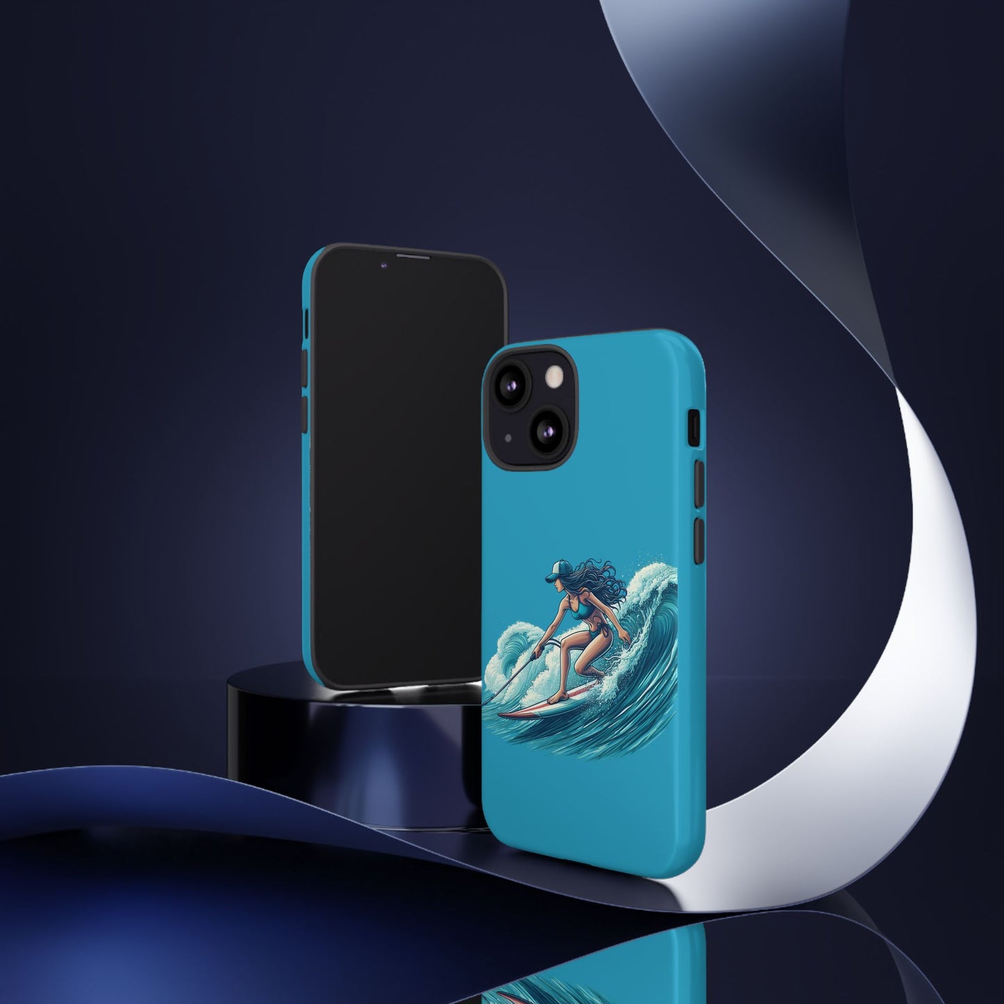 Surfing Phone Case, Coastal Vibes Phone Cover, Tough Cases for Beach Lovers, Ocean Art Phone Accessories, Summer Gift Idea