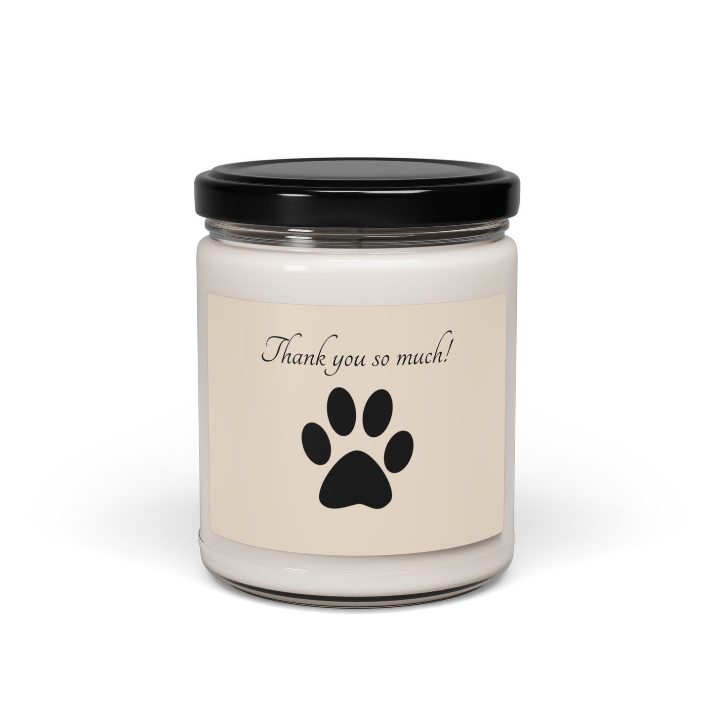 Soy Candle — "Thank You So Much" Paw Print (9 oz)