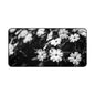 Black & White Floral Desk Mat — Monochrome Daisy Mouse Pad