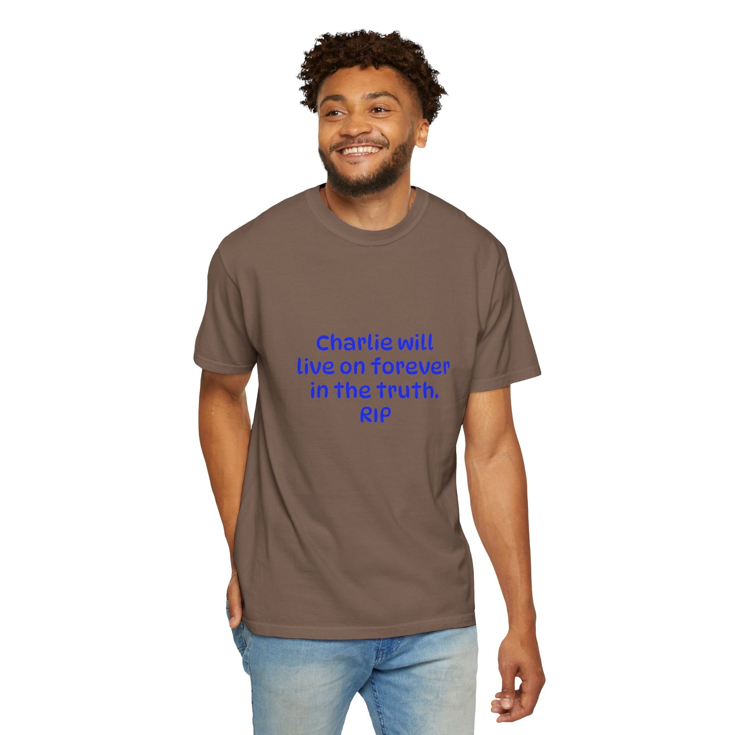Inspirational Quote T-Shirt, Unisex Cotton Tee, Charlie Forever Shirt, Motivational Apparel, Gift for Friends, Casual Wear, Thoughtful [...]