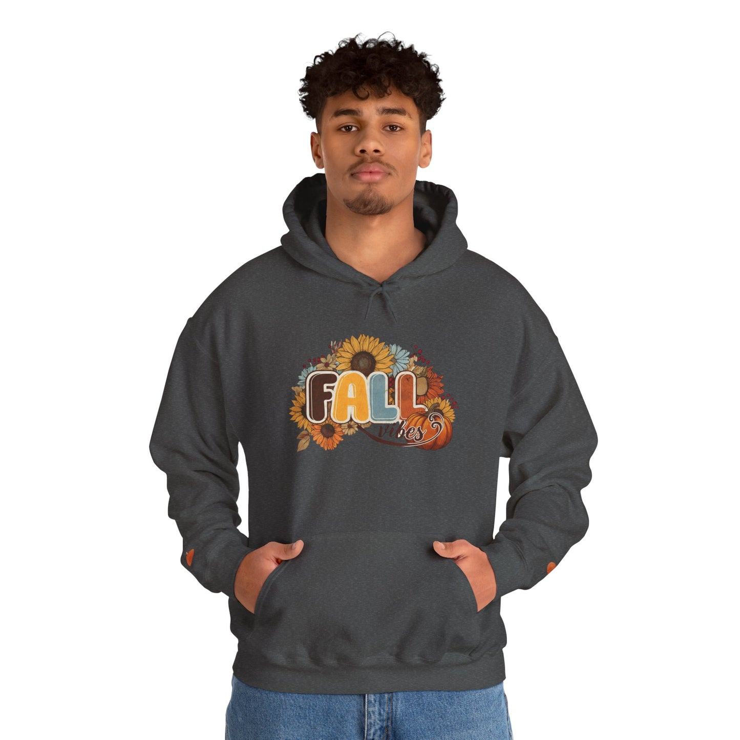Cozy Fall Vibes Hoodie, Unisex Sweatshirt for Autumn, Pumpkin Design, Perfect for Thanksgiving, Gift for Friends, Seasonal Wear