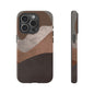 Abstract Earthtone Phone Case — Brown Layered Rugged Tough Case