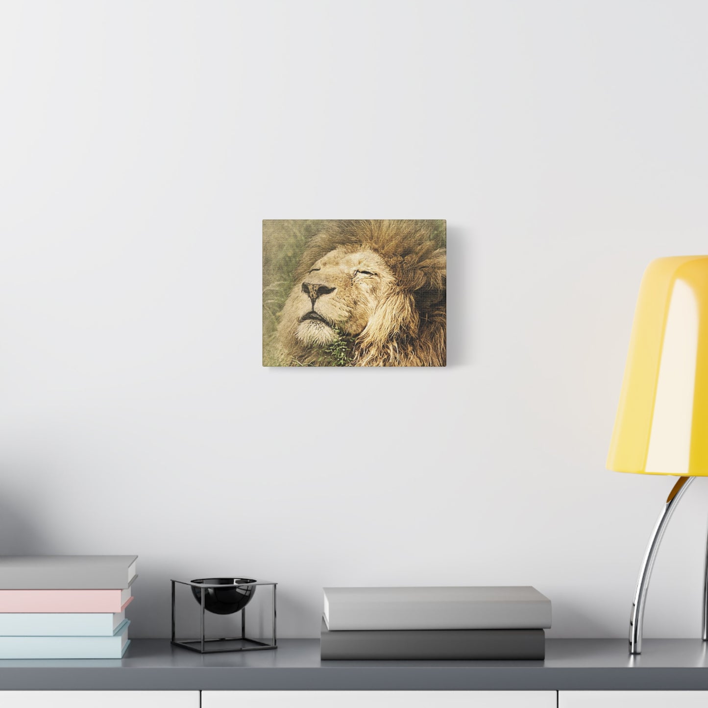 Lion Portrait Matte Canvas Print — Stretched 1.25" Wall Art