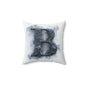 Smoky Monogram 'B' Decorative Pillow — Personalized Initial Accent Cushion