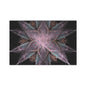Abstract Floral Mandala Heavy-Duty Floor Mat — Pink Teal Fractal Design