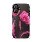 Floral iPhone Case | Tough Cases with Pink Poppy Design, Elegant Flower Phone Cover, Gift for Her, Spring Accessories, Chic Tech