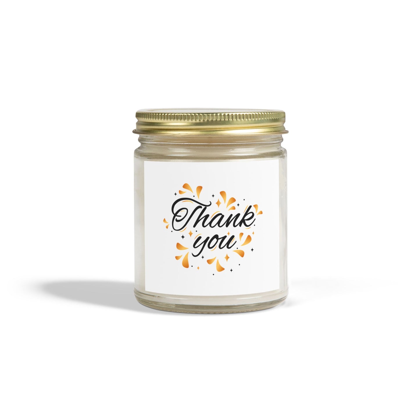 Thank You Scented Candle - Coconut Apricot Wax Gift, Birthday Present, Relaxation, Home Decor, Aromatherapy