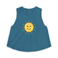 Smiley Sun Crop Top — Cute Sunny Face Women's Tank