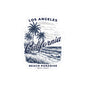 California Los Angeles Beach Paradise Sticker — Vintage Palm Tree Surf Kiss-Cut Sticker