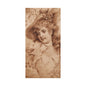 Vintage Sepia Portrait Canvas — Romantic Victorian Lady Matte Wall Art