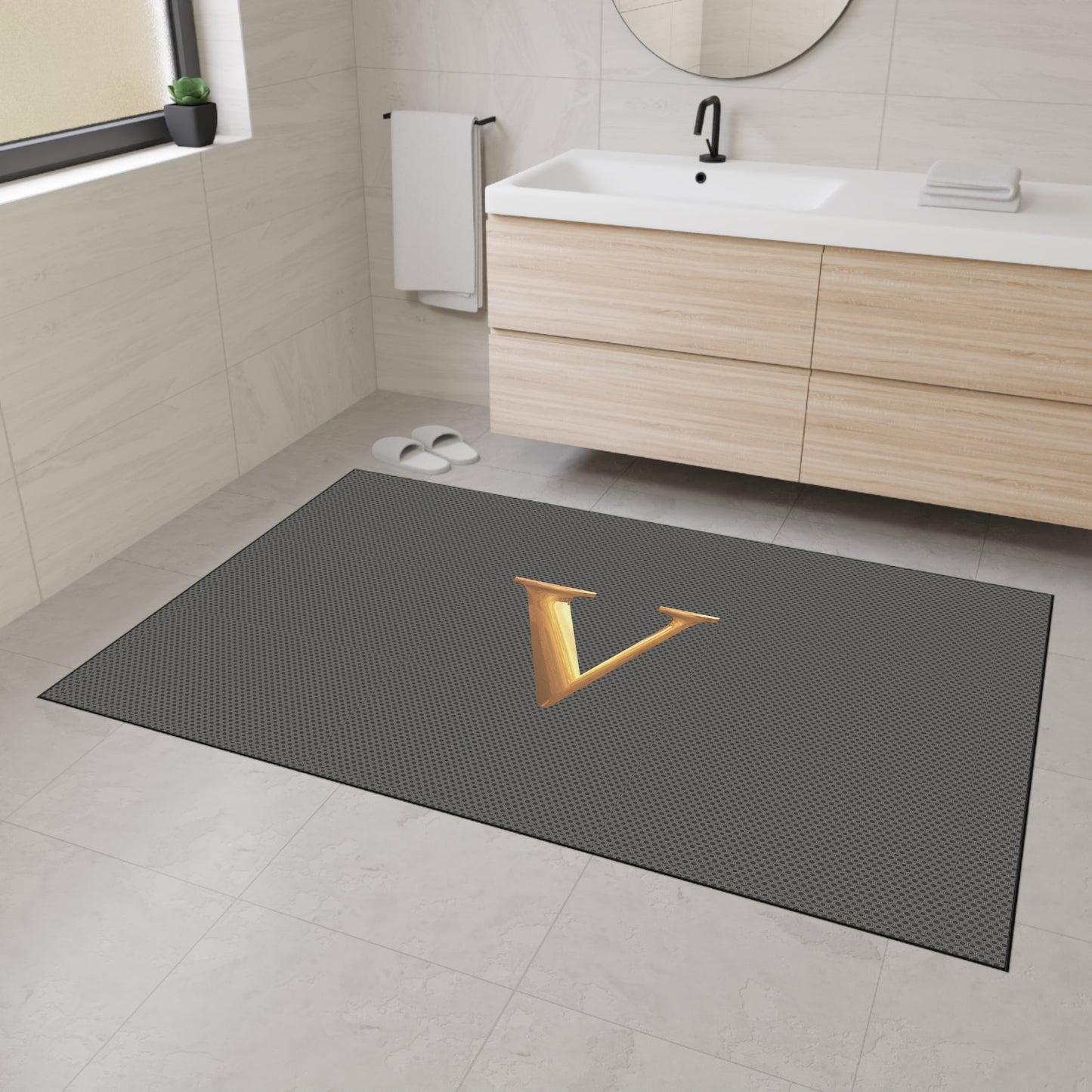 Monogram V Heavy-Duty Floor Mat
