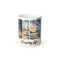 Camping Life Color-Changing Mug — 11oz Camper, Tent & Campfire Design