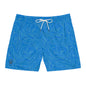 Aesthetic Wave Print Swim Shorts for Men, Beachwear, Vacation Style, Summer Essentials, Pool Party