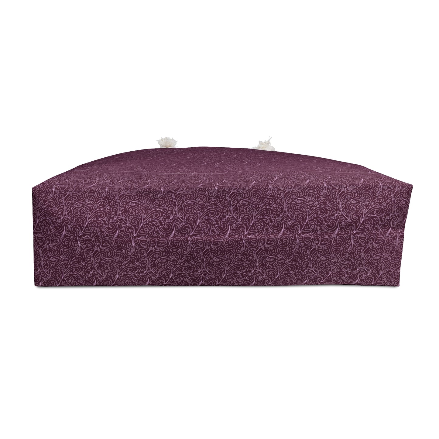 Plum Textured Weekender Bag – Large Travel Tote with Rope Handles