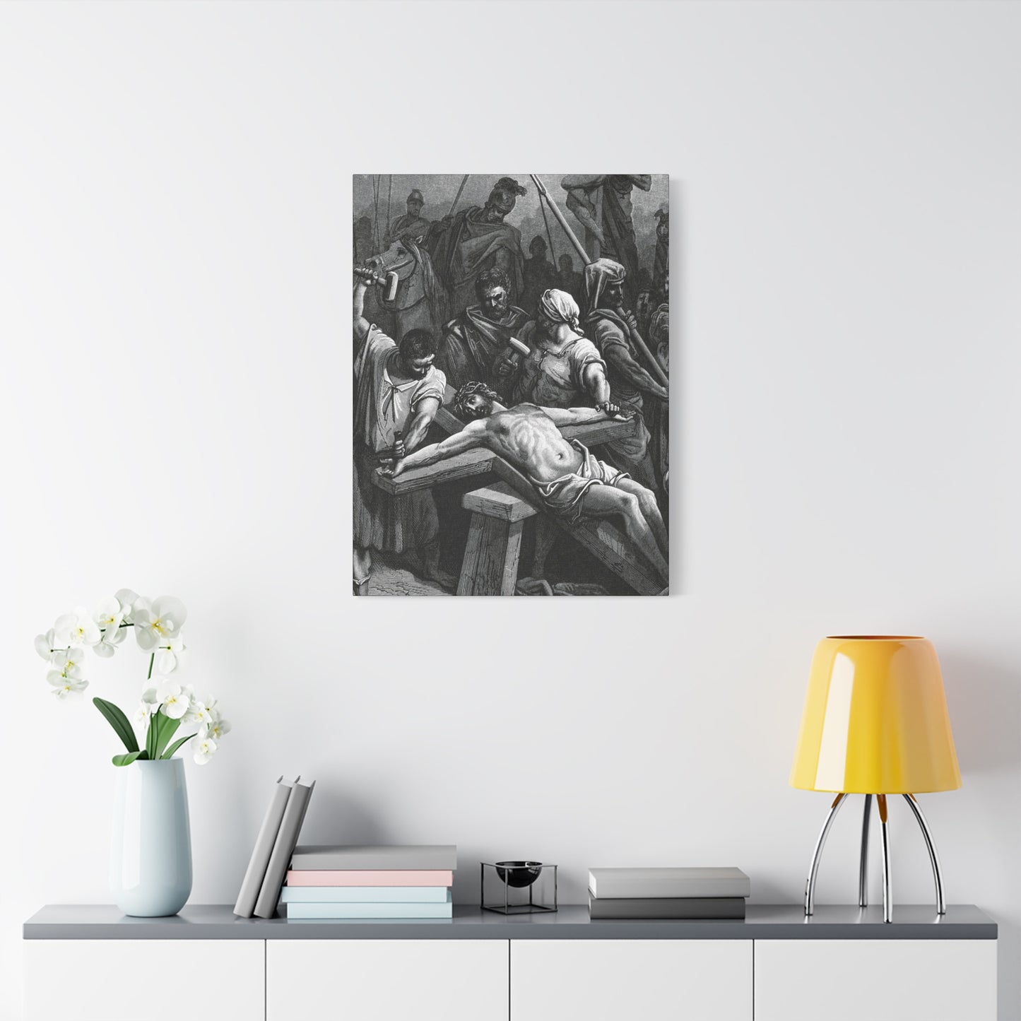 Crucifixion Art Matte Canvas Print – Stretched Religious Wall Decor