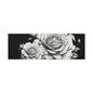 Monochrome Rose Canvas Print — Black & White Floral Wall Art