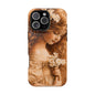 Vintage Floral Girl Magnetic Impact Phone Case — Protective iPhone Cover with Sepia Art