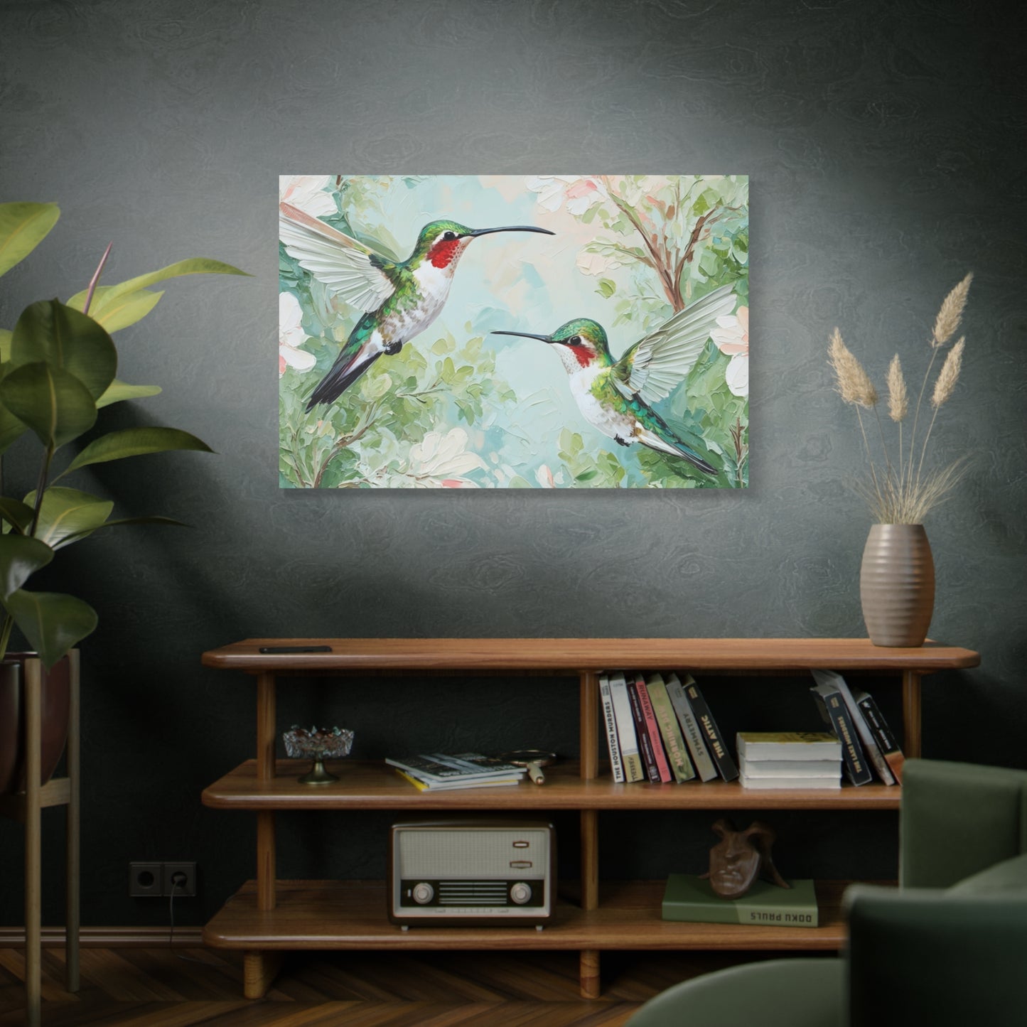 Hummingbird Canvas Wall Art — Stretched Matte Nature Print