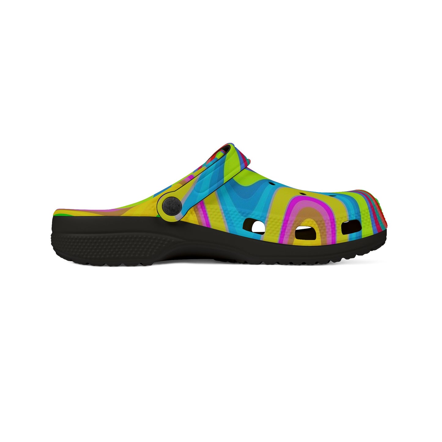 Colorful Swirl Clog Shoes — Vibrant Tie-Dye EVA Foam Slip-Ons