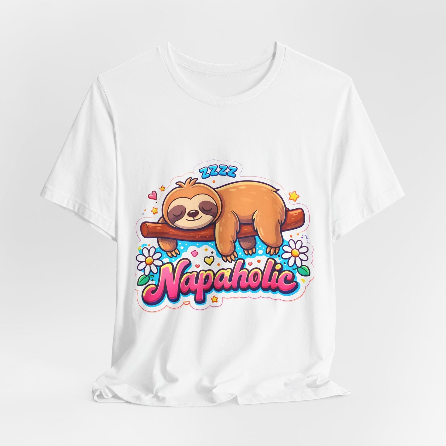 Napaholic Sloth Tee — Cute Sleeping Sloth 'Napaholic' Graphic T-Shirt