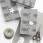 Gift Wrap Paper — 'Thank You' Patterned Wrapping Paper (Gray)
