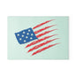 Patriotic Glass Cutting Board with American Flag Design