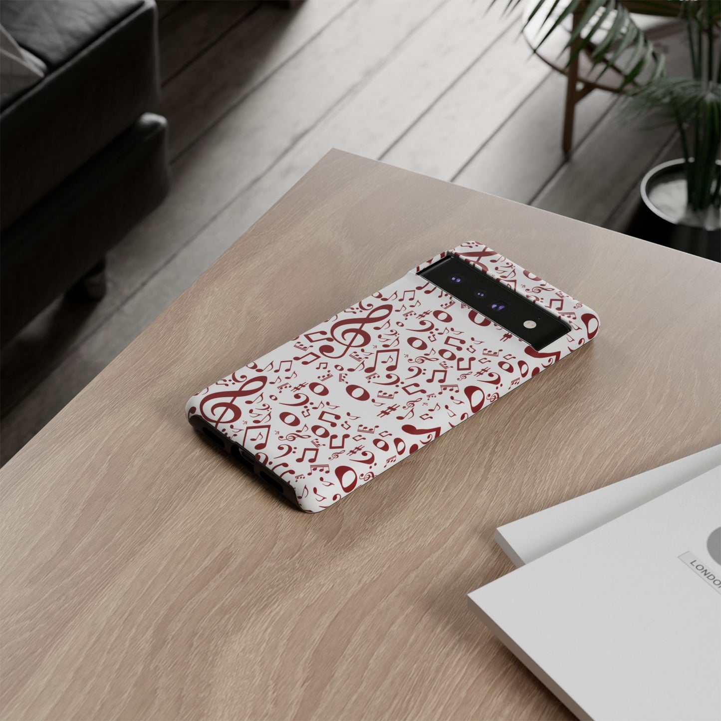 Musical Note Phone Case, Tough iPhone Cover, Gift for Musicians, Customizable, Music Lover's Accessory, Durable Phone Protection