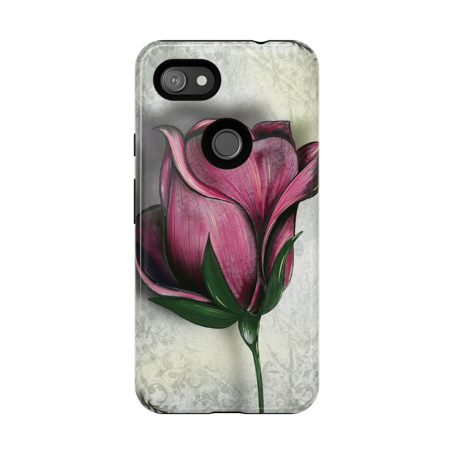Rose Phone Case – Tough Cases, Floral Phone Cover, Gift for Her, Minimalist Design, Nature Lover's Accessory, Birthday Gift Idea