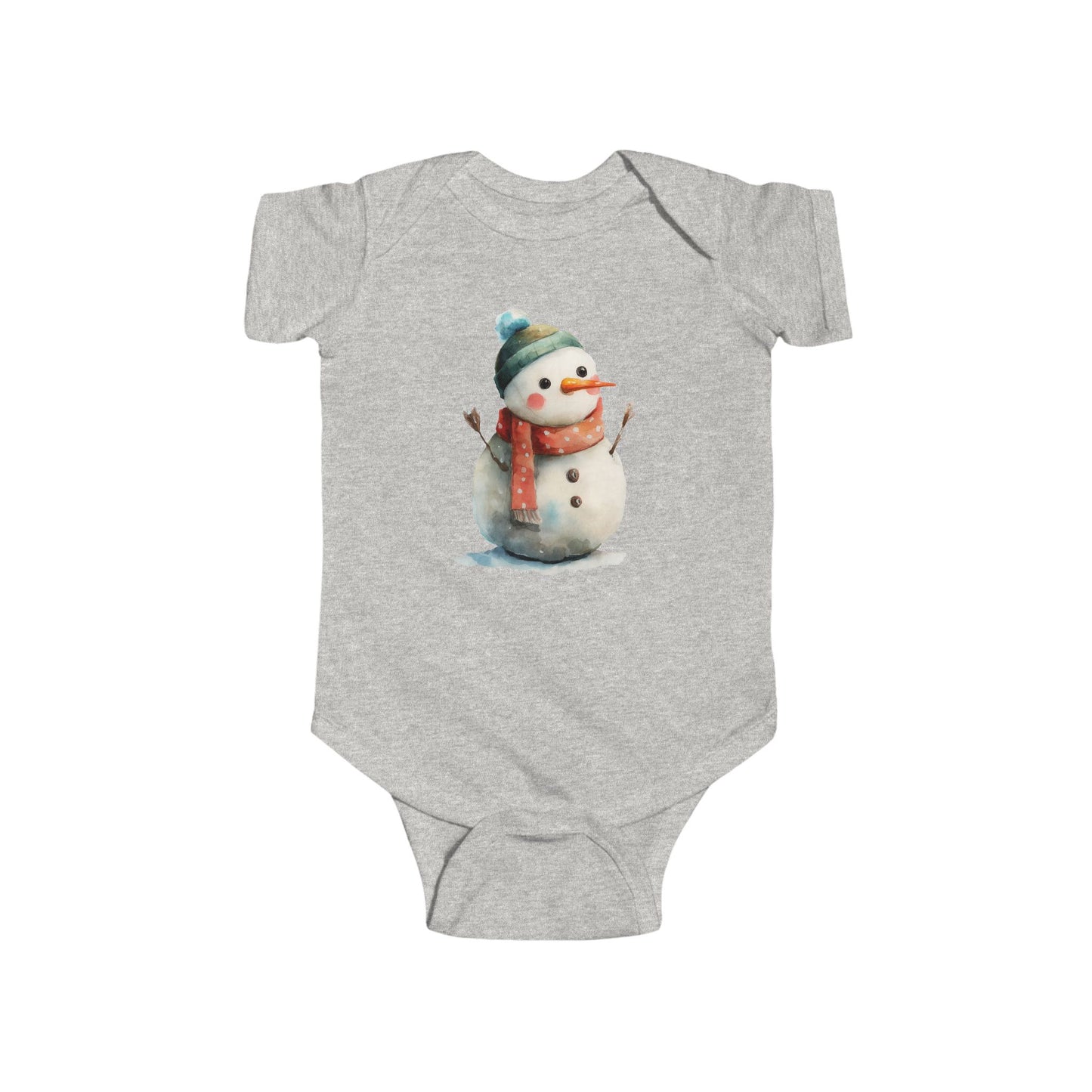 Infant Snowman Bodysuit, Baby Winter Outfit, Cute Holiday Onesie, Cozy Christmas Gift, Adorable Infant Apparel