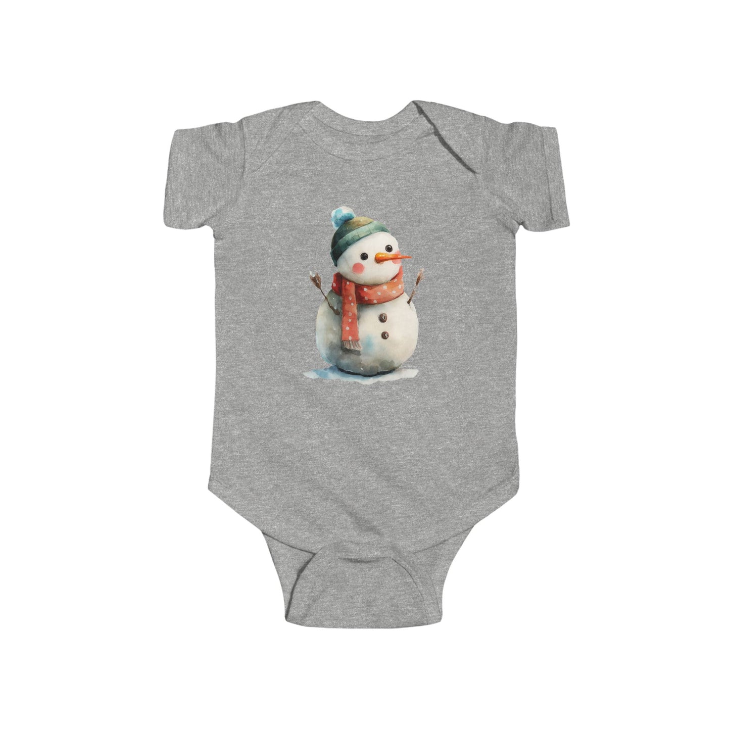 Infant Snowman Bodysuit, Baby Winter Outfit, Cute Holiday Onesie, Cozy Christmas Gift, Adorable Infant Apparel
