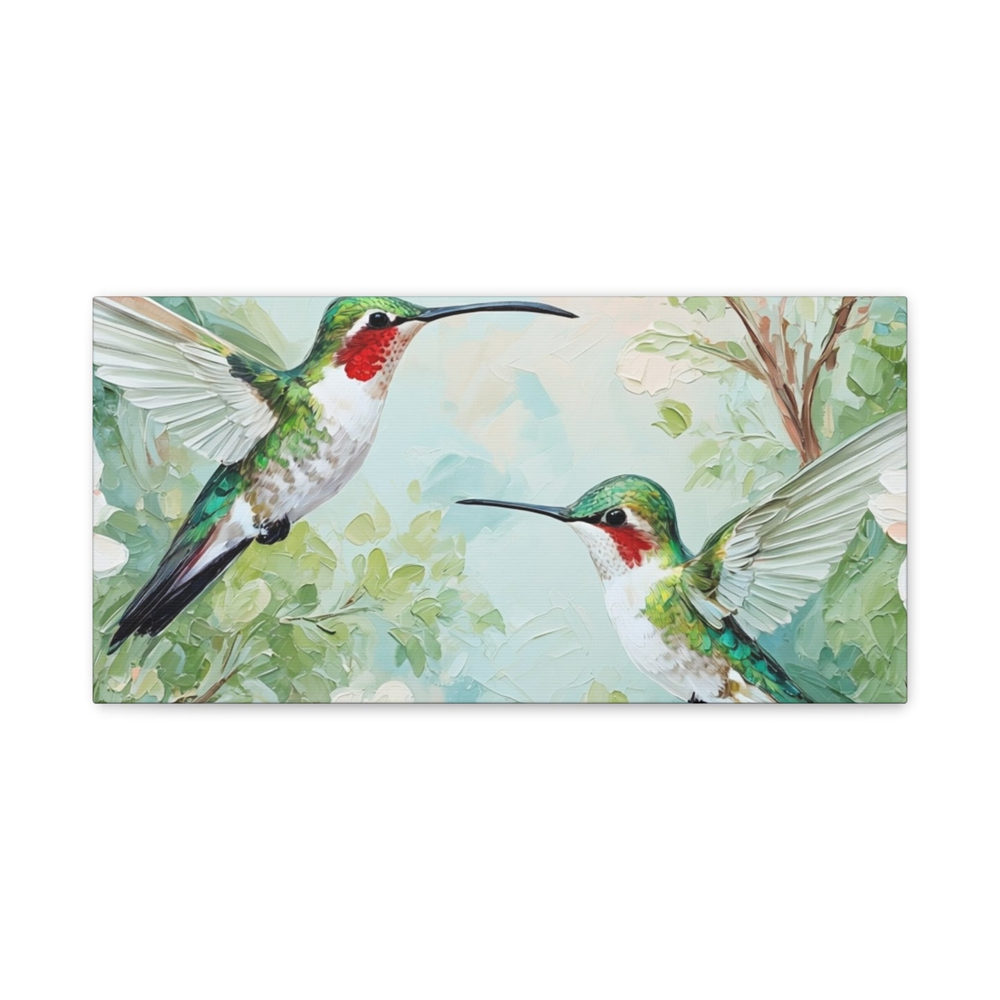 Hummingbird Canvas Wall Art — Stretched Matte Nature Print