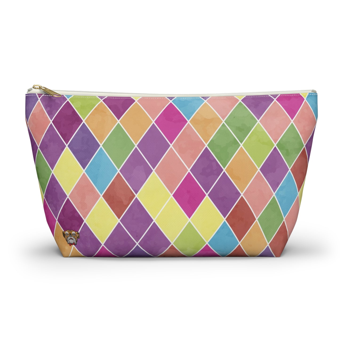 Vibrant Geometric Accessory Pouch, Colorful Makeup Bag, Travel Organizer, Gift for Artists, Pencil Case