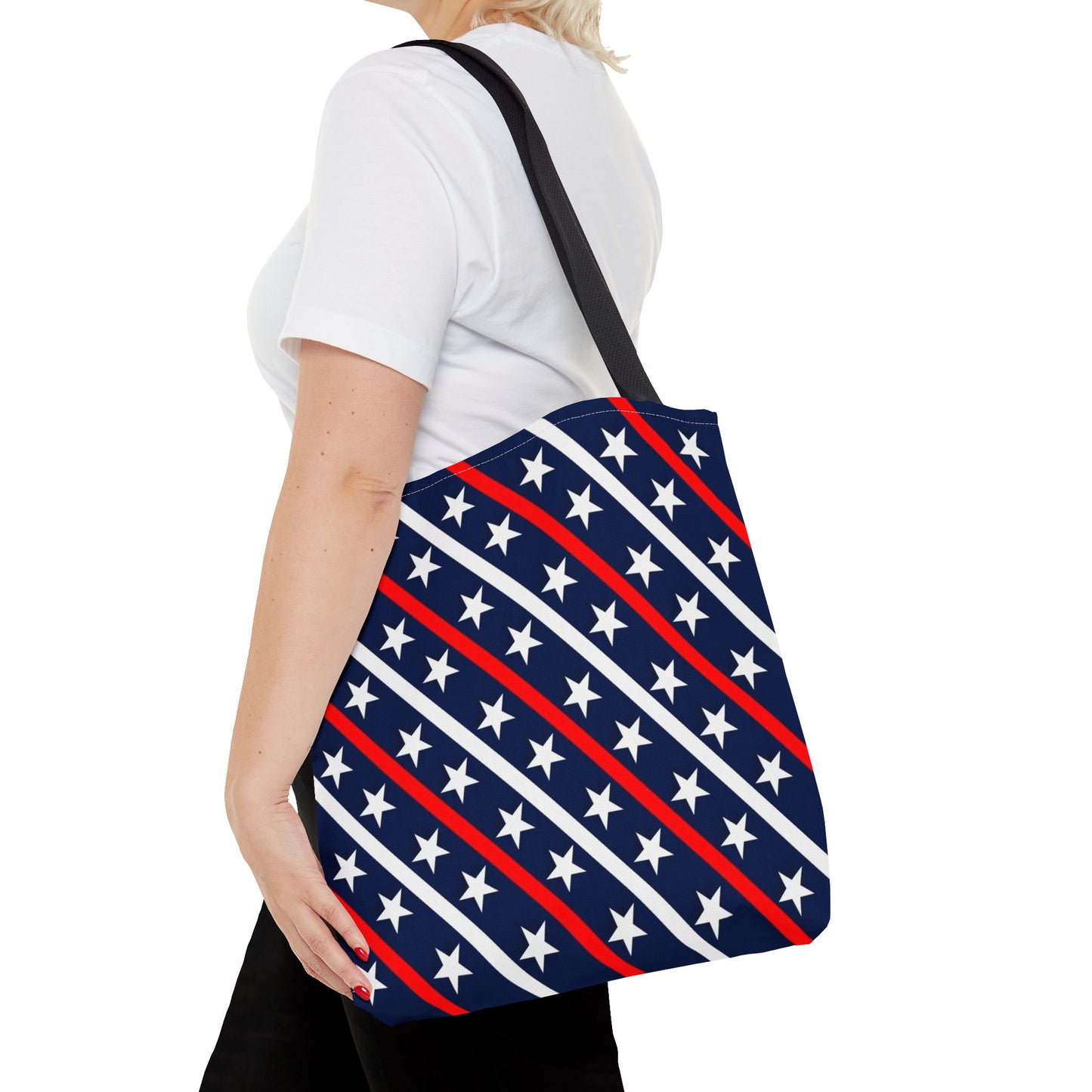 Patriotic Tote Bag, USA Flag Inspired