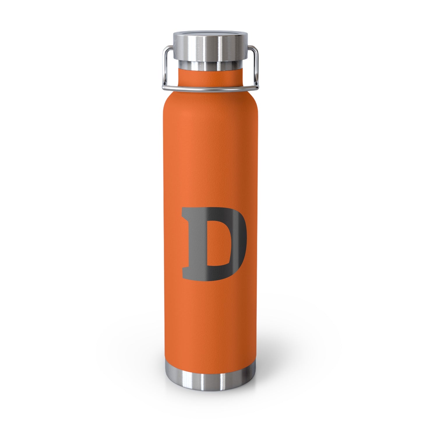 Personalized Copper Insulated Water Bottle, 22oz - "D" Custom Monogram