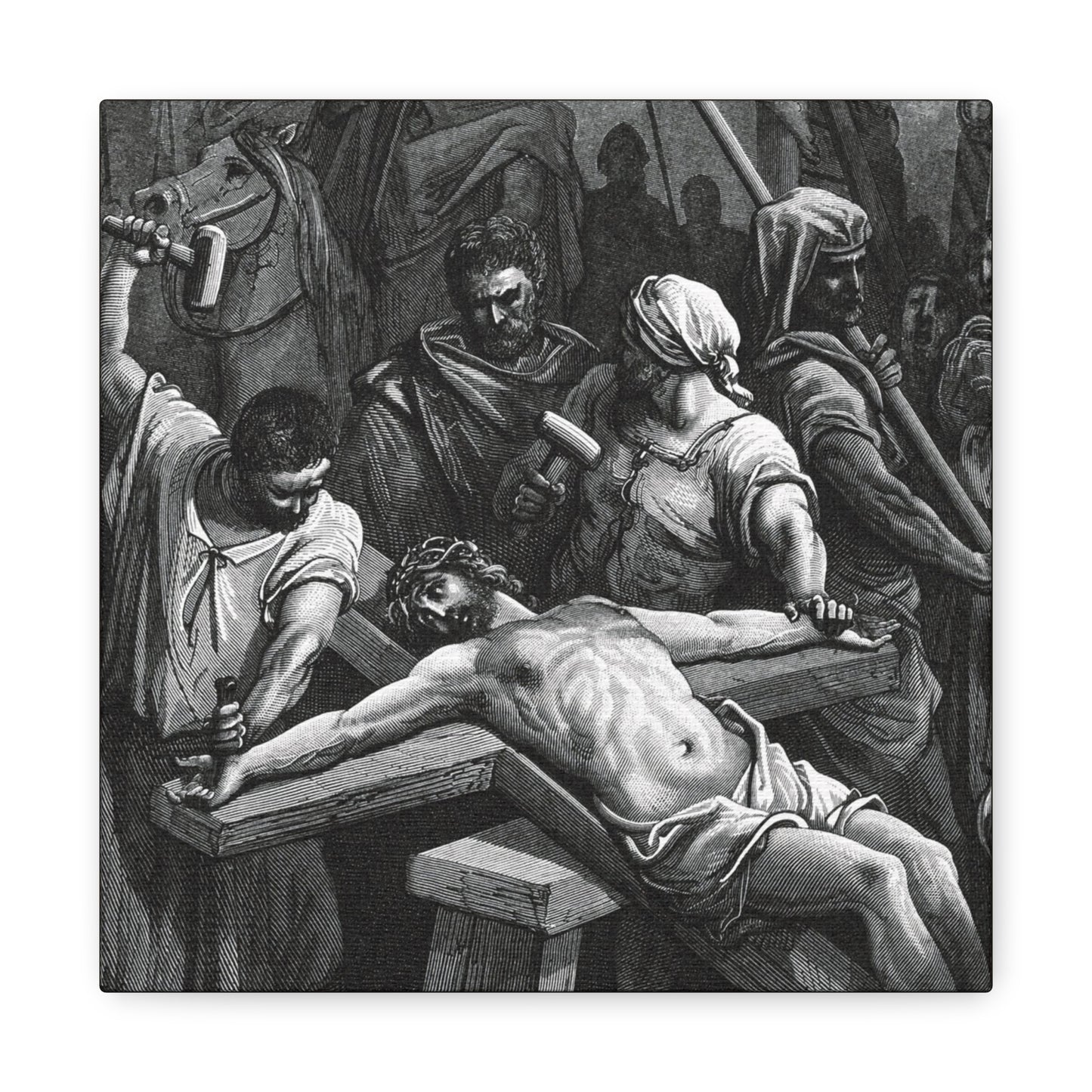 Crucifixion Art Matte Canvas Print – Stretched Religious Wall Decor