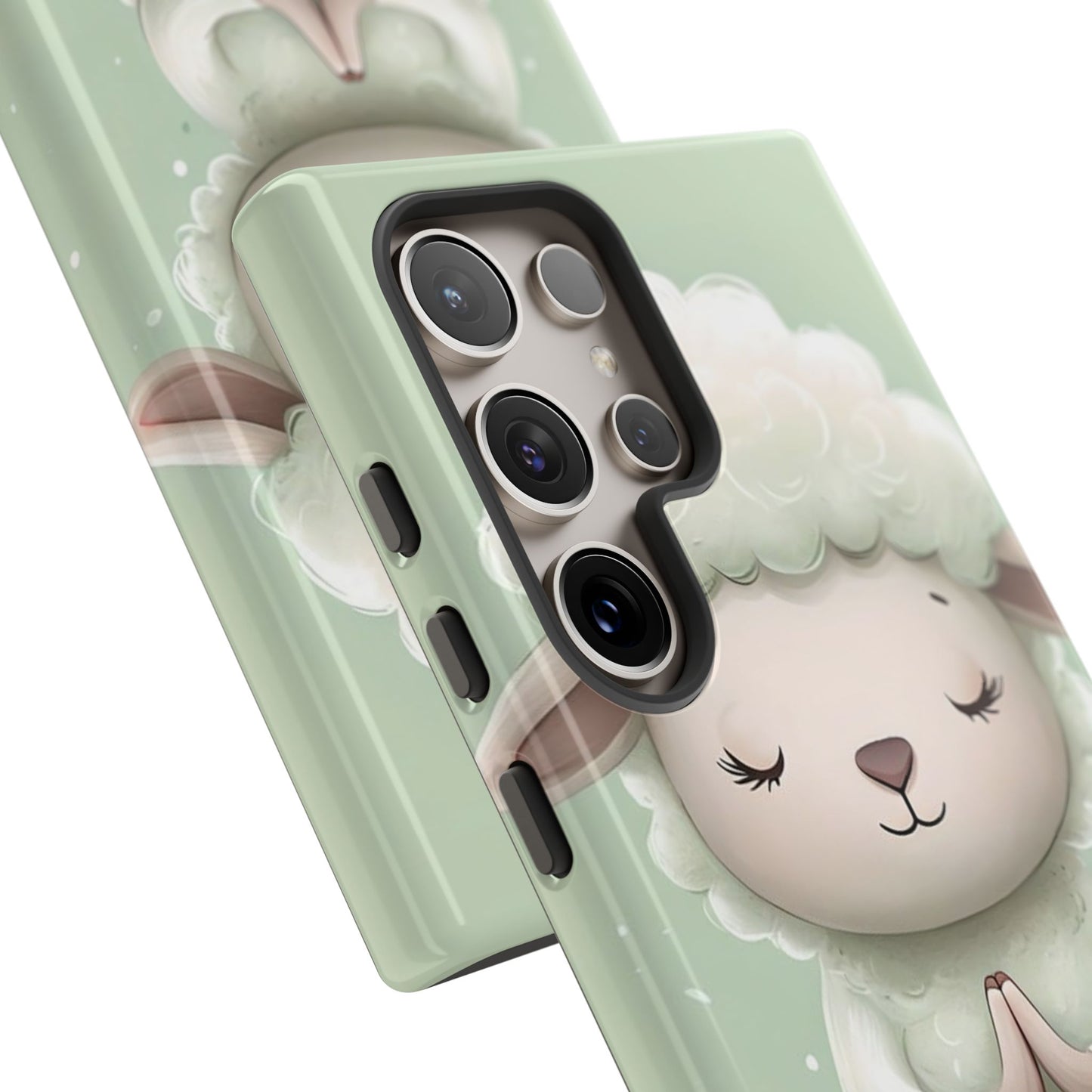 Meditating Lamb Phone Case — Cute Pastel Protective iPhone Cover