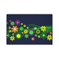 Floral Neon Wave Floor Mat — Heavy-Duty Non-Slip Entry Rug