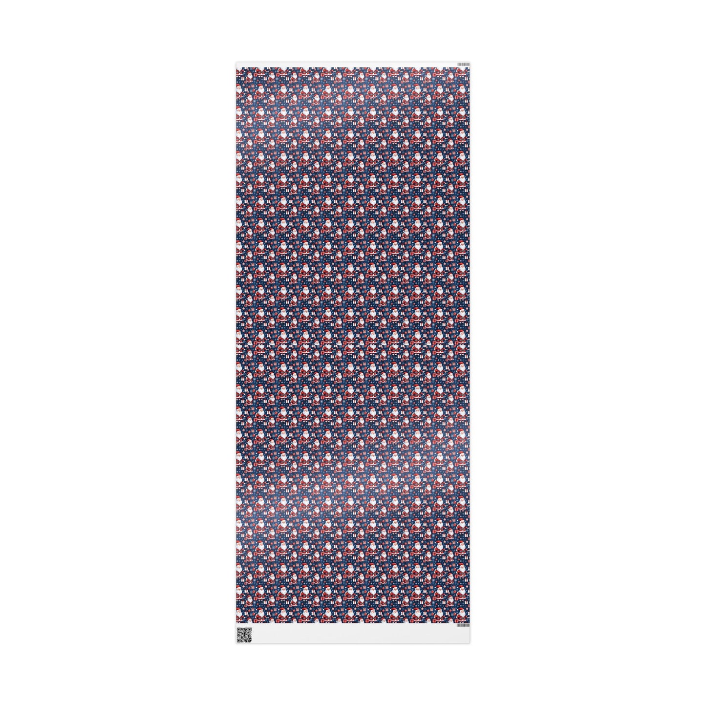 Santa Pattern Wrapping Paper Roll — Festive Christmas Gift Wrap