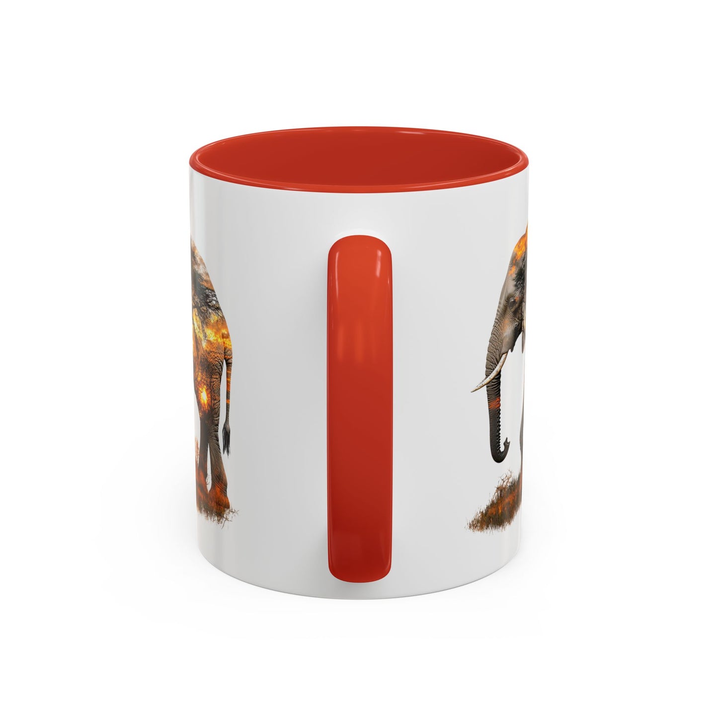 Elegant Elephant Accent Coffee Mug - Nature Lover Gift, Animal Lover Mug