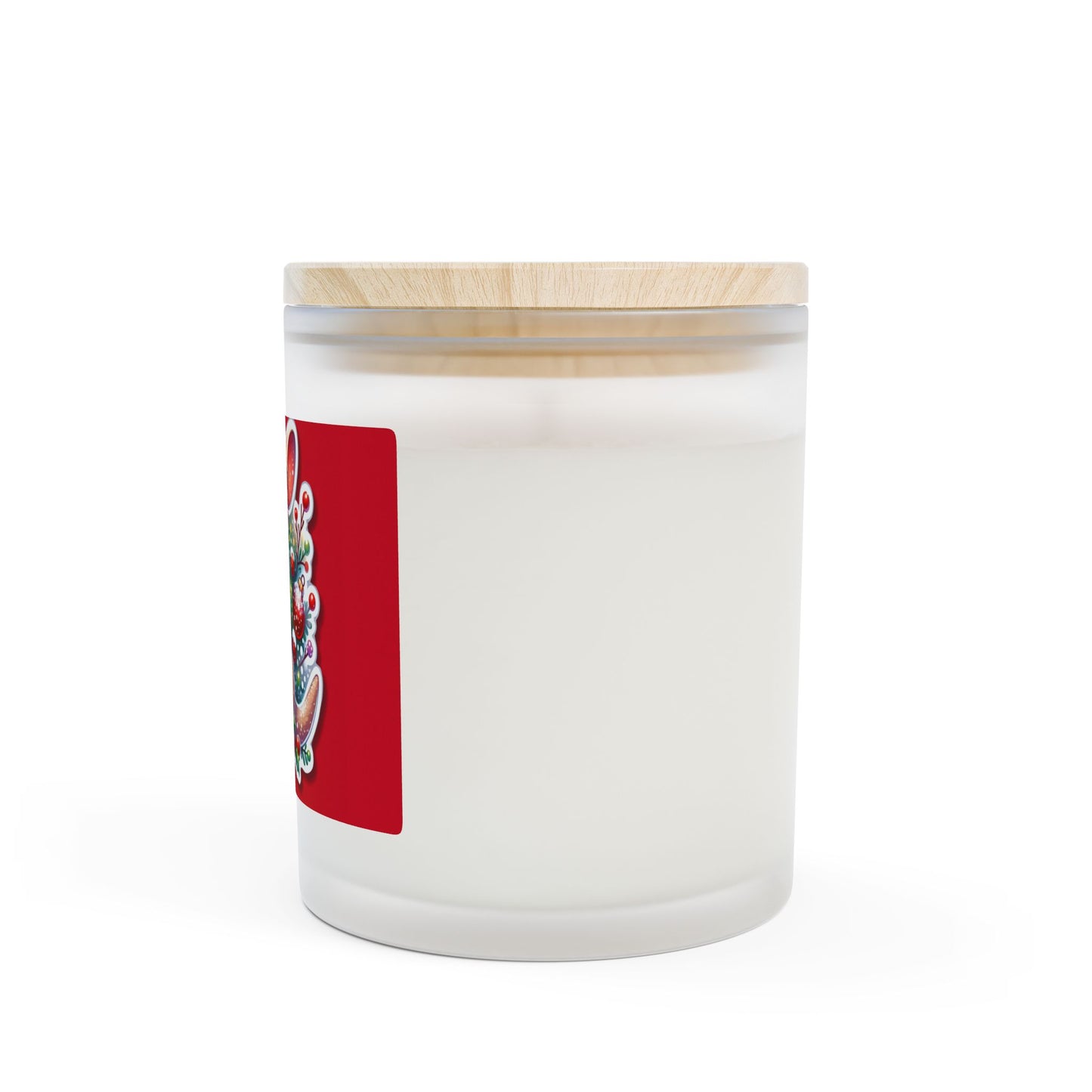 Festive Holiday Candle | 11oz Frosted Glass with Cheerful Design | Perfect for Christmas, Gift, Home Décor, Relaxation, Celebrations